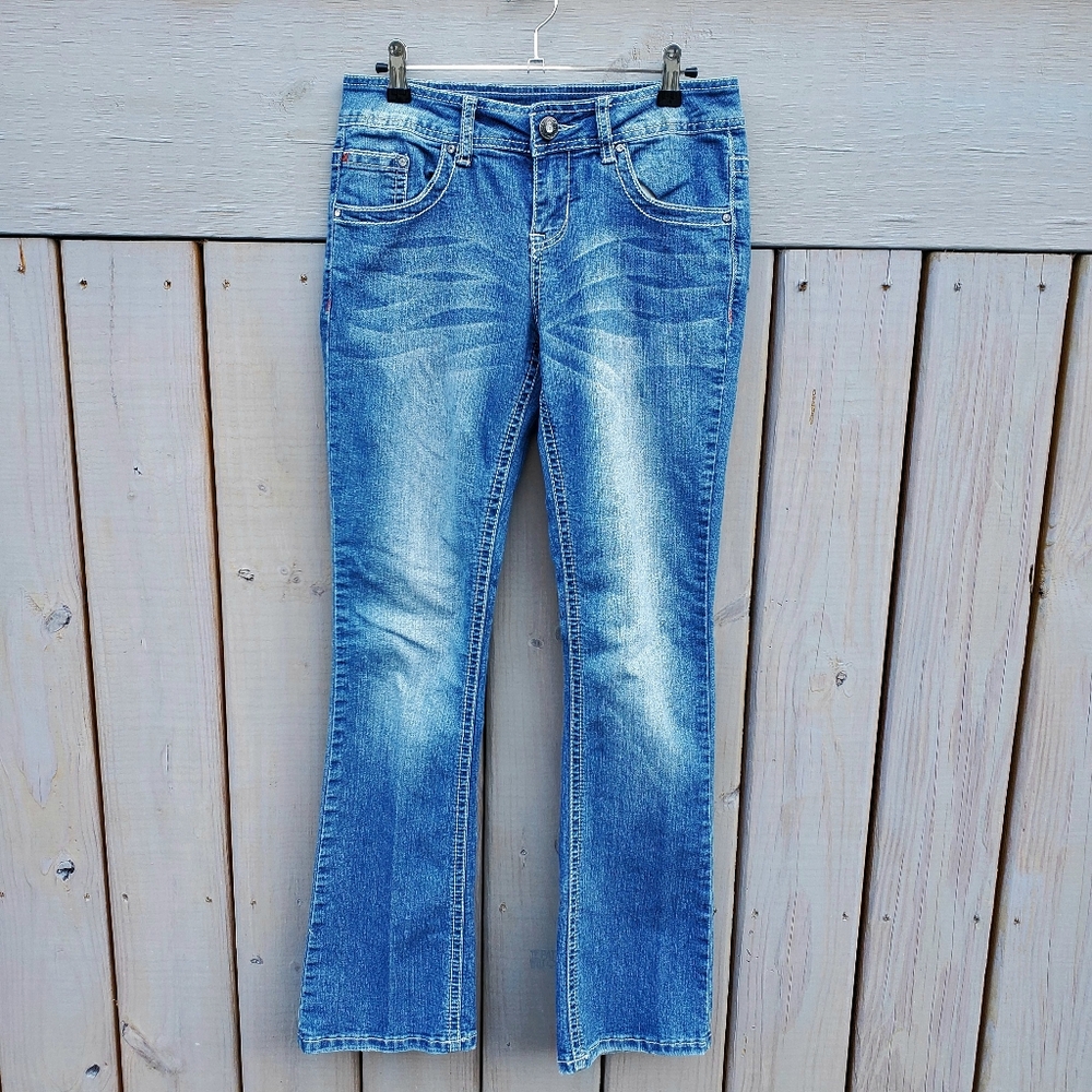 Natural Reflections Bootcut Women's Jeans Pocket Bling - Size 4